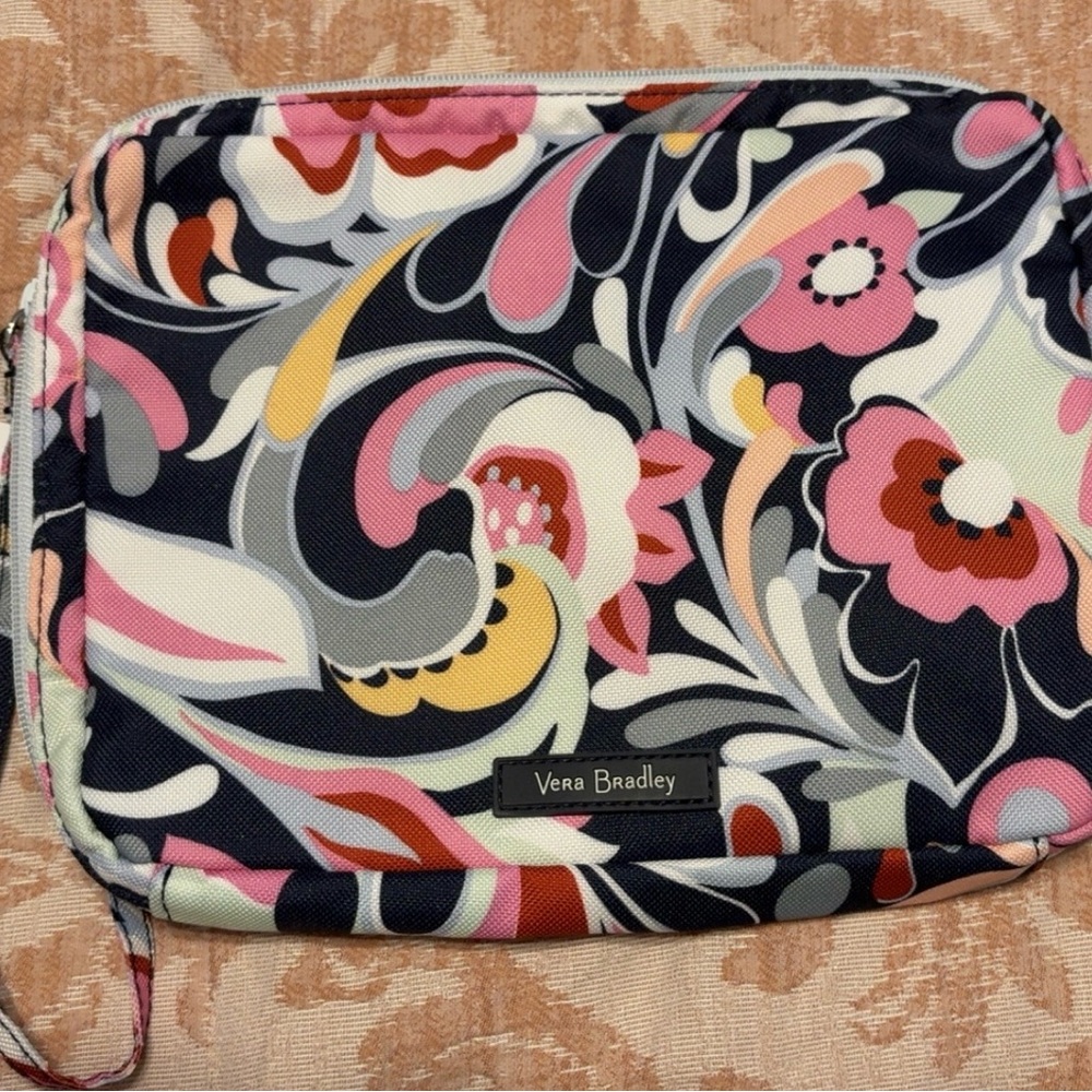 Vera Bradley Pink and Yellow Floral Pouch